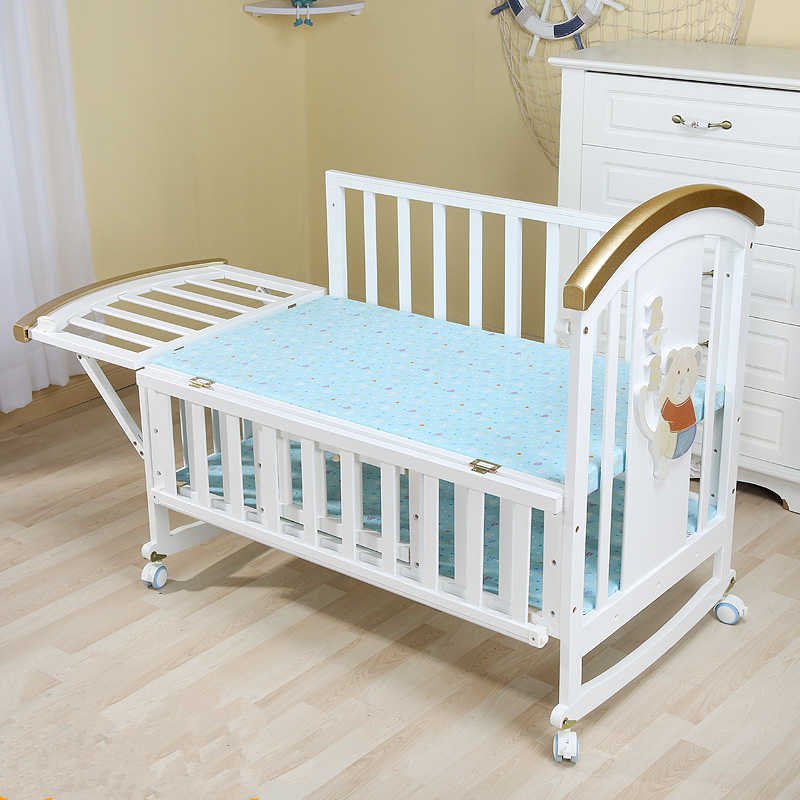 BabyTeddy® 9 in 1 Patented Multifunctional Baby Crib, Baby Wooden