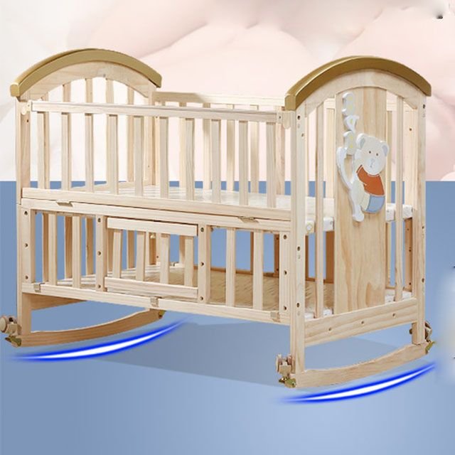 Good Quality Multifunctional Baby Bed Crib/Wooden Baby Swing Bed